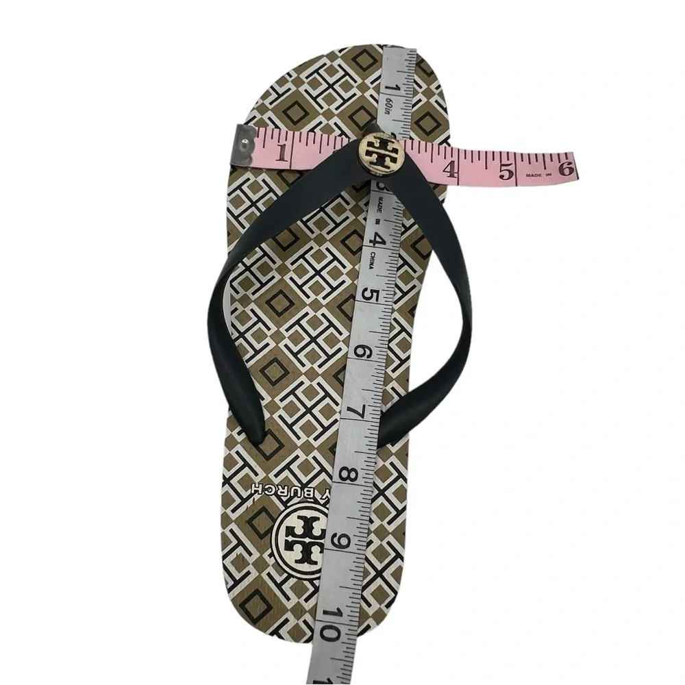 Tory Burch Slip On T-Strap Sandals Size Large